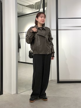 YU さん（レディース・159cm）の冬コーディネート