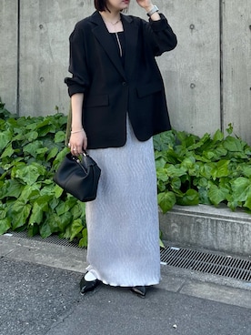 「CLANE（クラネ）のアイテム（ジャケット/アウター）」を使った、YU さん（レディース・159cm）の春コーディネート