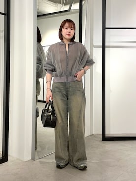 「Lui's（ルイス）のアイテム（ブルゾン）」を使った、YU さん（レディース・159cm）の春コーディネート