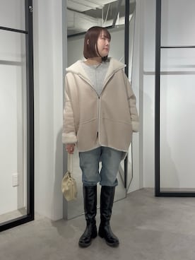 「Lui's（ルイス）のアイテム（バッグ）」を使った、YU さん（レディース・159cm）の冬コーディネート