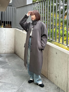 「アイテム（デニムパンツ）」を使った、YU さん（レディース・159cm）の秋コーディネート