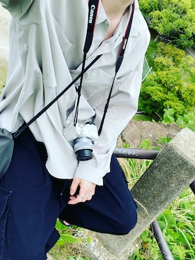 「092のアイテム（その他パンツ、ブラック系）」を使った、のむさん（メンズ・168cm）の夏コーディネート