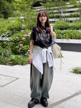 「NIKE（ナイキ）のアイテム（トップス）」を使った、かほこ。さん（レディース・162cm）の夏コーディネート