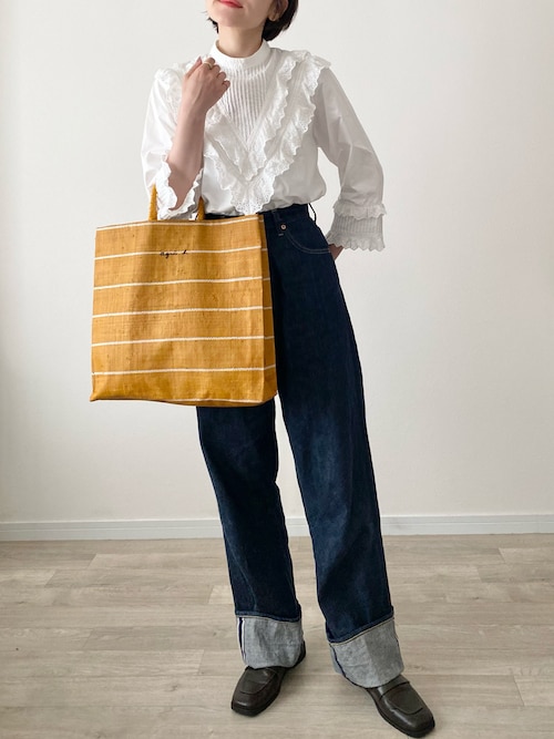 トゥービーアニエスベー　カゴバッグ　ラフィア　バッグ　肩がけ　トートバッグ　本革 ラフィア Agnes b(アニエスベー) トートバッグ(レディース) - 海外通販