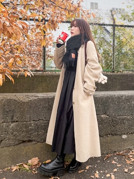 「アイテム（ワンピース/ドレス）」を使った、かほこ。さん（レディース・162cm）の冬コーディネート