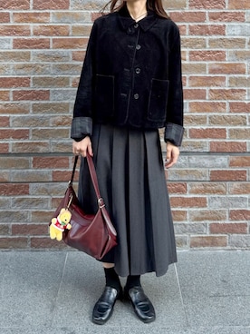 「アイテム（Tシャツ/カットソー）」を使った、かほこ。さん（レディース・162cm）の秋コーディネート