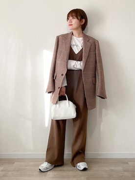「JOURNAL STANDARD relume（ジャーナルスタンダード　レリューム）のアイテム（オールインワン・サロペット）」を使った、かほこ。さん（レディース・162cm）の春コーディネート