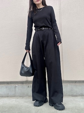 「雨の日コーデ」｜かほこ。さん（レディース・162cm）の秋コーディネート