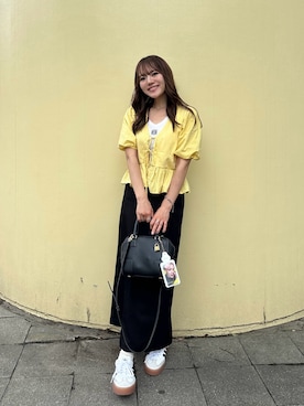「アイテム（タンクトップ）」を使った、かほこ。さん（レディース・162cm）の秋コーディネート