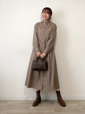 「KALENO（カレノ）のアイテム」を使った、かほこ。さん（レディース・162cm）の秋コーディネート