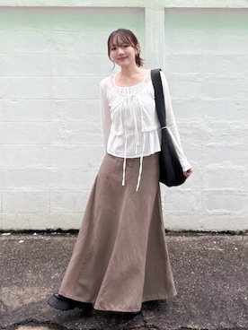 「アイテム（トップス、その他）」を使った、かほこ。さん（レディース・162cm）の秋コーディネート