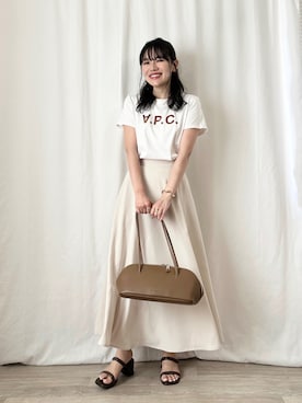 「IRADOWL（アイラドール）のアイテム」を使った、かほこ。さん（レディース・162cm）の夏コーディネート