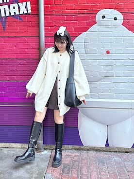「EVOL（イーボル）のアイテム（ブーツ）」を使った、かほこ。さん（レディース・162cm）の秋コーディネート