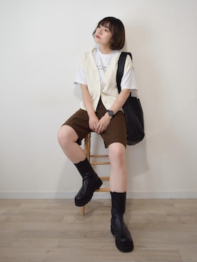 かほこ。さん（レディース・162cm）の秋コーディネート