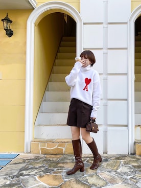 「ami（アミ）のアイテム」を使った、かほこ。さん（レディース・162cm）の秋コーディネート