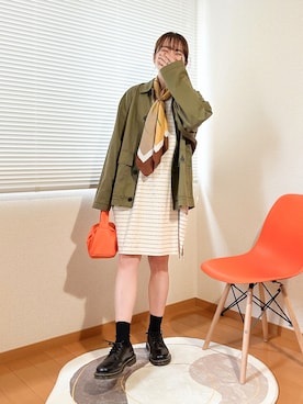 「SANSeLF（サンセルフ）のアイテム」を使った、かほこ。さん（レディース・162cm）の春コーディネート