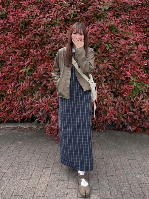 ネイビー・チェック柄ロングワンピース セール】【大人気！HIT ITEM！】【新色追加】チェック柄ロング