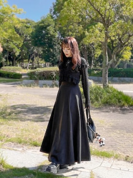 「アイテム（ローファー）」を使った、かほこ。さん（レディース・162cm）の秋コーディネート