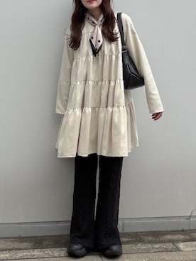 「アイテム（ワンピース/ドレス）」を使った、かほこ。さん（レディース・162cm）の秋コーディネート