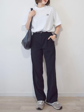 「DHOLIC（ディーホリック）のアイテム（ボディバッグ/ウエストポーチ）」を使った、かほこ。さん（レディース・162cm）の秋コーディネート