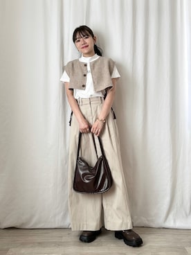 「Formeque（フォルミーク）のアイテム（トップス）」を使った、かほこ。さん（レディース・162cm）の夏コーディネート