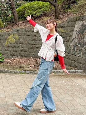 「H&M（エイチ・アンド・エム）のアイテム」を使った、かほこ。さん（レディース・162cm）の春コーディネート