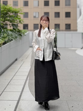 「Maison Kitsune（メゾンキツネ）のアイテム」を使った、かほこ。さん（レディース・162cm）の夏コーディネート