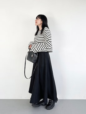 「Formeque（フォルミーク）のアイテム（トップス）」を使った、かほこ。さん（レディース・162cm）の夏コーディネート