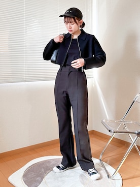 「いまどきジャケット写真」｜「アイテム（ハンドバッグ）」を使った、かほこ。さん（レディース・162cm）の春コーディネート