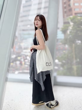 「BLACKUP（ブラックアップ）のアイテム」を使った、かほこ。さん（レディース・162cm）の夏コーディネート