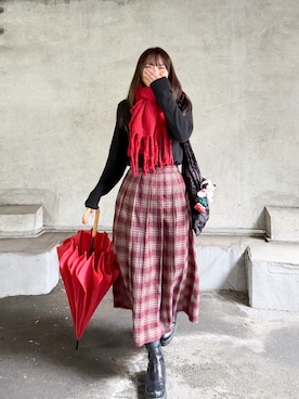 「AMELY（エミリー）のアイテム」を使った、かほこ。さん（レディース・162cm）の冬コーディネート