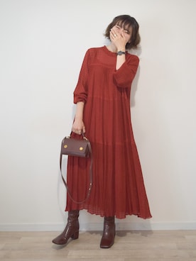 「JOURNAL STANDARD relume（ジャーナルスタンダード　レリューム）のアイテム（ワンピース/ドレス）」を使った、かほこ。さん（レディース・162cm）の夏コーディネート
