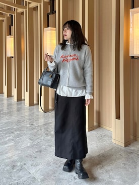 MAISON KITSUNÉ グレー リブセーター ニット 中古・古着通販】maison kitsune (メゾンキツネ) ニット グレー サイズ