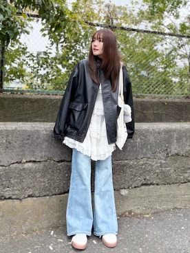 「アイテム（ワンピース/ドレス）」を使った、かほこ。さん（レディース・162cm）の秋コーディネート