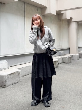 「アイテム（パーカー）」を使った、かほこ。さん（レディース・162cm）の秋コーディネート