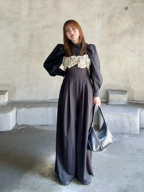 サロペット・オーバーオール・オールインワン MAISON SPECIAL Flower Motif All In One MAISON SPECIAL（メゾンスペシャル）の「Flower Motif All In