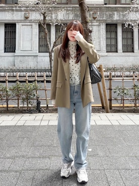 「UNE MANSION（ユヌマンション）のアイテム」を使った、かほこ。さん（レディース・162cm）の春コーディネート