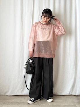「NANO universe（ナノユニバース）のアイテム」を使った、かほこ。さん（レディース・162cm）の春コーディネート