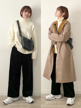「PUBLIC TOKYO（パブリックトウキョウ）のアイテム（ジャケット/アウター）」を使った、かほこ。さん（レディース・162cm）の冬コーディネート