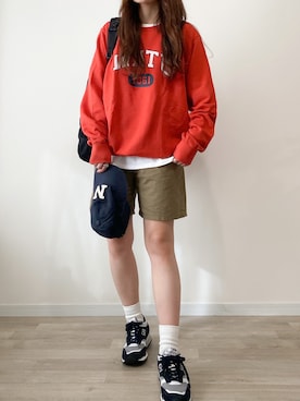 「UNIQLO（ユニクロ）のアイテム（キャップ）」を使った、かほこ。さん（レディース・162cm）の秋コーディネート