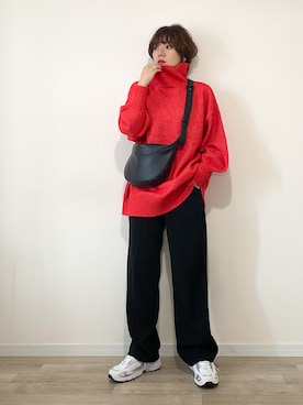 「DHOLIC（ディーホリック）のアイテム（ボディバッグ/ウエストポーチ）」を使った、かほこ。さん（レディース・162cm）の秋コーディネート