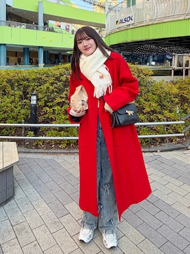 「Maison Kitsune（メゾンキツネ）のアイテム」を使った、かほこ。さん（レディース・162cm）の冬コーディネート