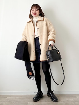 「Steven Alan（スティーブンアラン）のアイテム（スカート）」を使った、かほこ。さん（レディース・162cm）の冬コーディネート