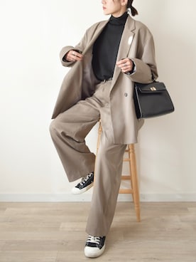 「JOURNAL STANDARD relume（ジャーナルスタンダード　レリューム）のアイテム（テーラードジャケット）」を使った、かほこ。さん（レディース・162cm）の秋コーディネート