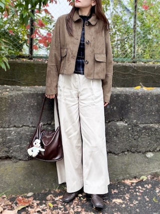 「CLEA（クレア）のスクエアローファー sale¥2990（ローファー）」を使った、かほこ。さん（レディース・162cm）の秋コーディネート