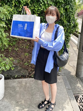 「DHOLIC（ディーホリック）のアイテム（ボディバッグ/ウエストポーチ）」を使った、かほこ。さん（レディース・162cm）の夏コーディネート