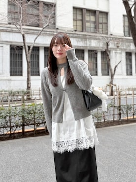 「CLANE（クラネ）のアイテム」を使った、かほこ。さん（レディース・162cm）の春コーディネート