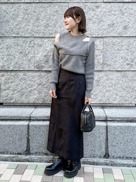 「amel（エイメル）のアイテム」を使った、かほこ。さん（レディース・162cm）の冬コーディネート