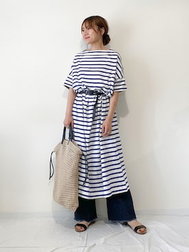 「MARCHER（マルシェ）のアイテム」を使った、かほこ。さん（レディース・162cm）の夏コーディネート