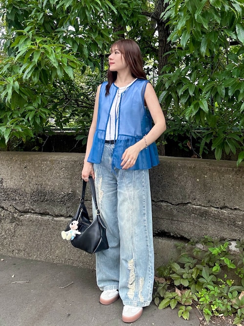 BEAUTY&YOUTH オーガンジー ギャザー ベスト ―2WAY― BEAUTY&YOUTH UNITED ARROWS（ビューティーアンドユース